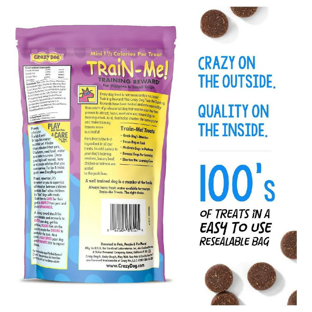 Crazy Dog Train-Me! Training Treat Minis Beef Flavor For Dog (10 oz)