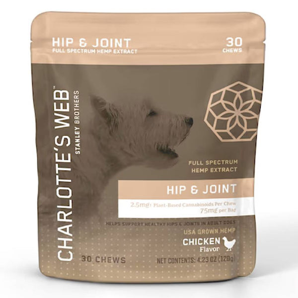 Charlotte's Web Hip & Joint Hemp Chews for Dogs (30 Soft Chews)