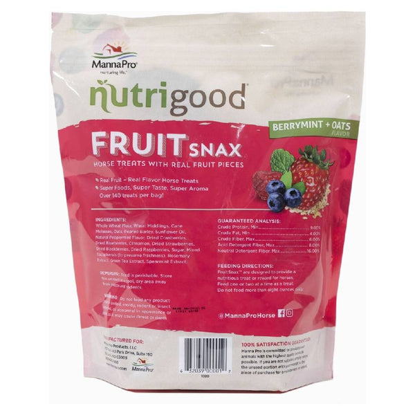 Manna Pro Nutrigood Fruit Snax Berrymint & Oats Treats for Horses (2 lb)