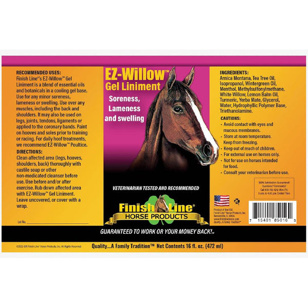Finish Line EZ-Willow Liniment Gel Gel For Horse (16 oz)