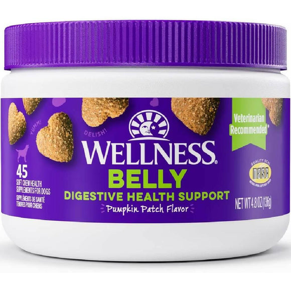 Wellness Belly Digestive Health Support Supplement for Dogs, 45 count
