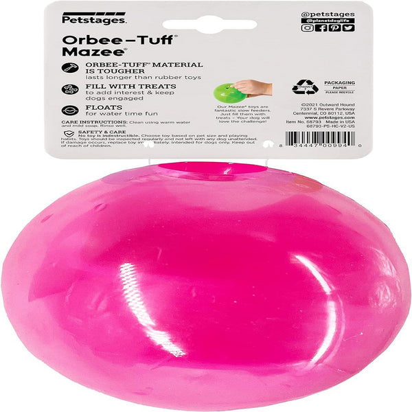 Outward Hound Planet Dog Orbee Mazee Interactive Treat Dispensing Puzzle Pink