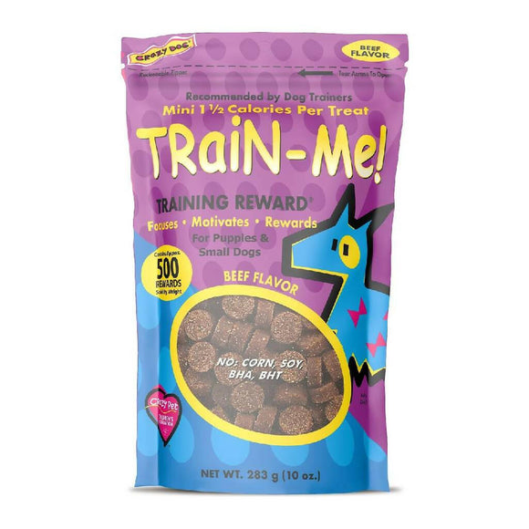 Crazy Dog Train-Me! Training Treat Minis Beef Flavor For Dog (10 oz)