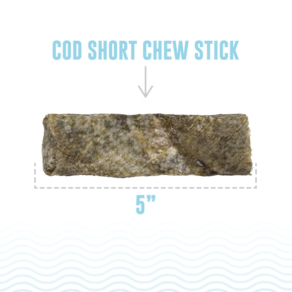 Icelandic+ Hand Wrapped Cod Skin Long Chew Stick Dog Treats.