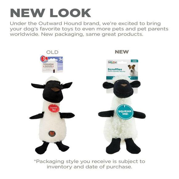 Outward Hound Scruffles Lamb Plush Squeaky Toy For Dog (Large)