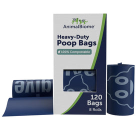 Animal Biome Heavy-Duty Compostable Poop Bags, 120-Bags