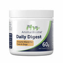 Container of AnimalBiome Daily Digest enzyme blend for cats and dogs on a white background