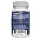 Bottle label with ingredients and product details on a white background