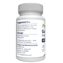 Bottle of pet supplement with label on a white background