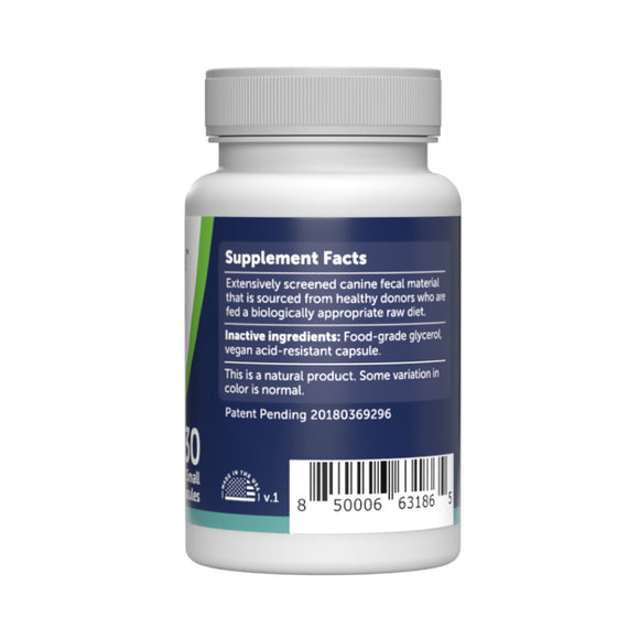 Supplement bottle with label on a white background