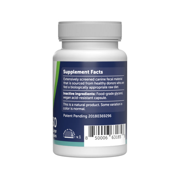 Supplement bottle with label on a white background