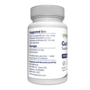 Vitamins bottle with label on a white background