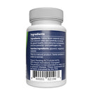 Bottle label with ingredients and inactive ingredients information on a white background