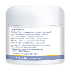 Ingredients of Animal Necessity ShaNa Vet Anti-Itch Skin & Coat Cream for Pets