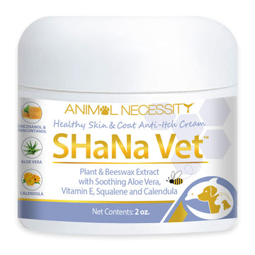 Animal Necessity ShaNa Vet Healthy Skin & Coat Anti-Itch Cream for All Animal Species, 2-oz