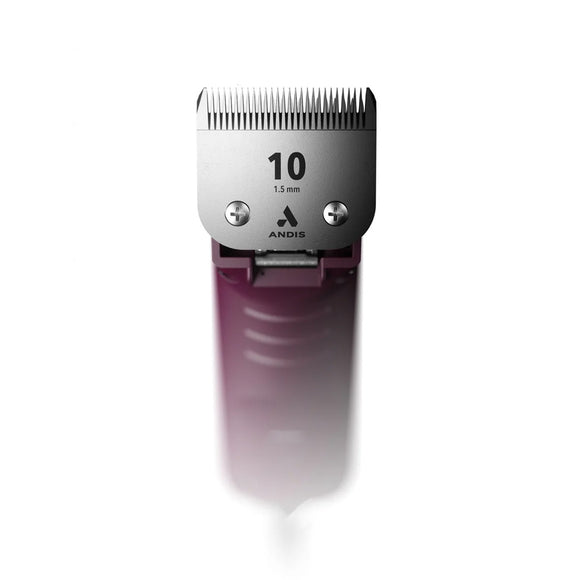 Andis hair clipper head with comb attachment on a white background