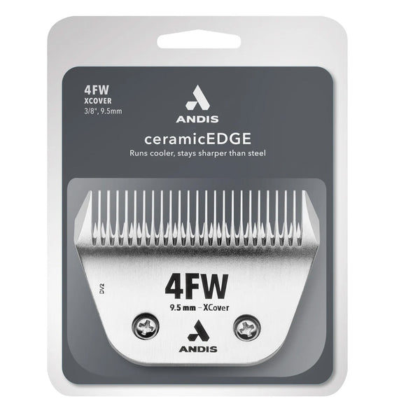 Andis ceramicEDGE clipper blade packaging on a white background