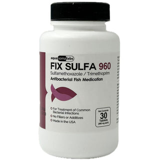 Fix Sulfa (Sulfamethoxazole/ Trimethoprim) Tablets Fish Antibiotics, 160-mg, 30-count