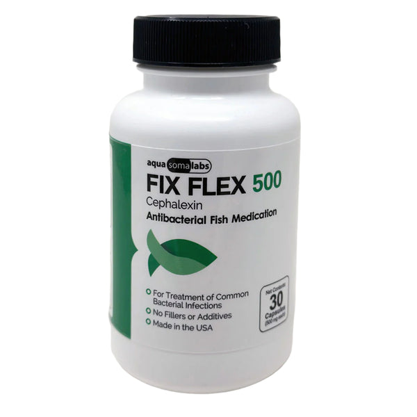 Fix Flex (Cephalexin) Capsules Fish Antibiotics, 50-mg, 30-count