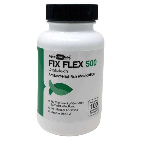 Fix Flex (Cephalexin) Capsules Fish Antibiotics, 50-mg, 100-count