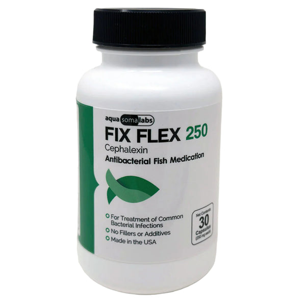 Fix Flex (Cephalexin) Capsules Fish Antibiotics, 250mg 30 count