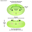 Squishmallows Plush Bolster Pet Bed, Wendy the Frog