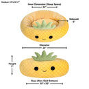 Squishmallows Plush Bolster Pet Bed, Maui the Pineapple-7