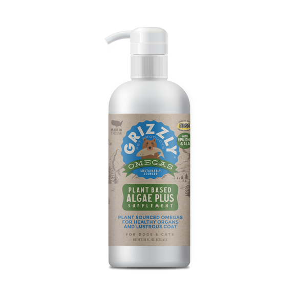 Grizzly Algal Plus Omega Fatty Acids Supplement, 16-oz