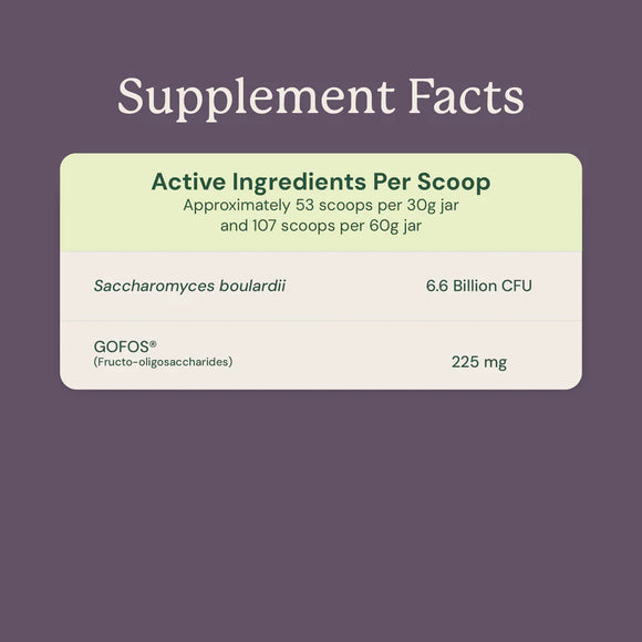 Animal Biome S.boulardii + FOS Probiotic + Prebiotic Powder for Dogs & Cats