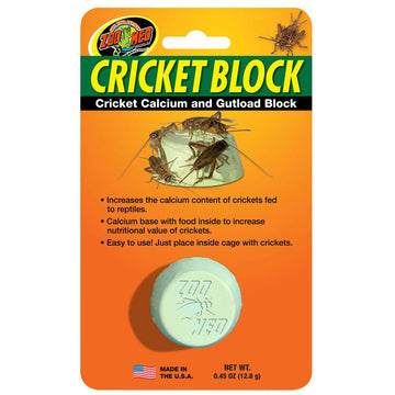 Zoo Med Cricket Block - Cricket Calcium & Gutload Block, 0.45-oz