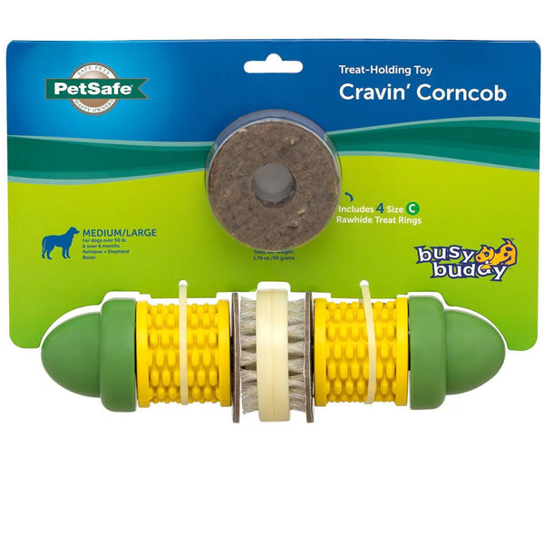 Petsafe Busy Buddy Cravin Corncob Treat Holding Dog Toy medium/large