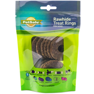 Petsafe Busy Buddy Natural Rawhide Rings Dog Treats Size B