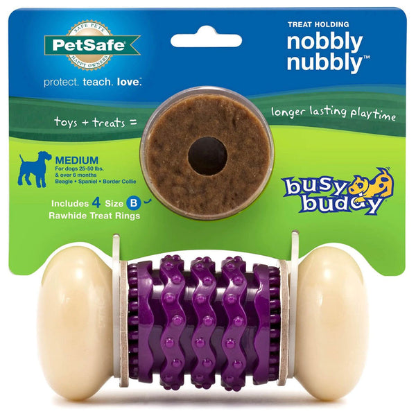 Petsafe Busy Buddy Nobbly Nubbly Treat Dispensing Dog Chew Toy Medium