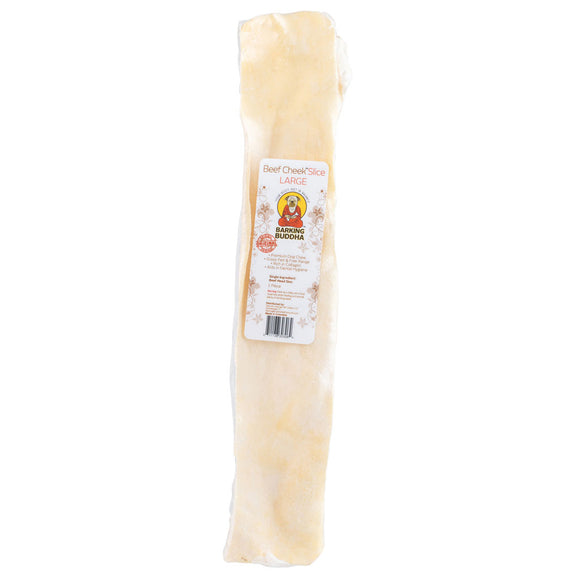 Barking Buddha Beef Cheek Original Slices Dog Chew, Large