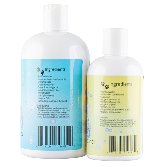 Natural Cravings Buddha Bubbles Grab-and-Go Set Organic Shampoo & Conditioner for Dogs & Cats
