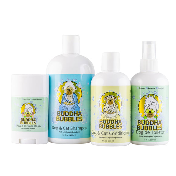 Natural Cravings Buddha Bubbles Grab-and-Go Set Organic Shampoo & Conditioner for Dogs & Cats