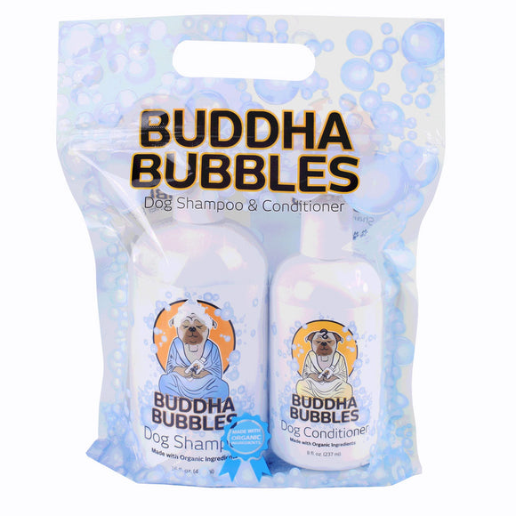 Natural Cravings Buddha Bubbles Grab-and-Go Set Organic Shampoo & Conditioner for Dogs & Cats