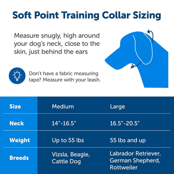 PetSafe Soft Point Dog Training Collar, Blue