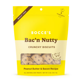 Bocce’s Bakery Bac’N Nutty Crunchy Biscuits For Dogs (5 oz) - Dog Biscuits & Crunchy Treats 1