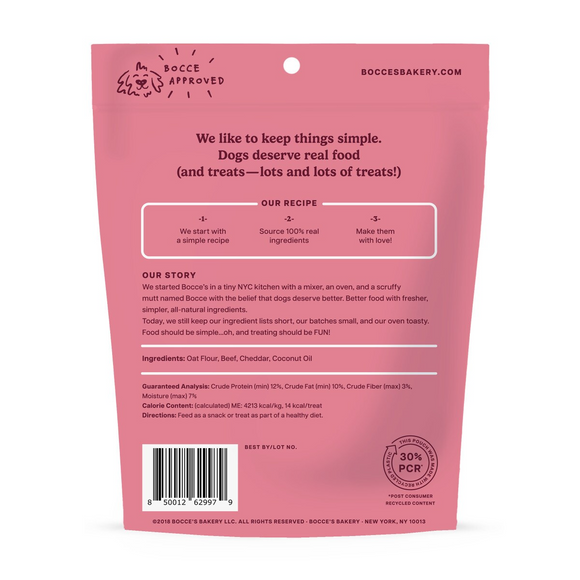 Bocce's Bakery Say Moo Crunchy Biscuits for Dogs (5 oz)