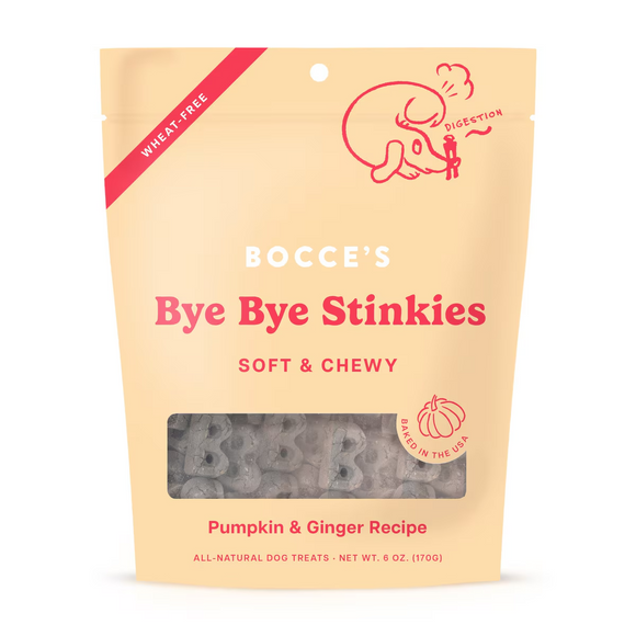 Bocce's Bye Bye Stinkies Digestive Support Soft & Chewy Treats For Dogs (6 oz)