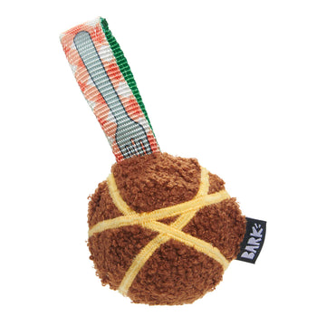 BARK Super Chewer Squeaky Meat-a-Ball Beef Scented Rip & Reveal Squeaky Tough Dog Chew Toy
