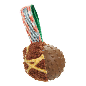 BARK Super Chewer Squeaky Meat-a-Ball Beef Scented Rip & Reveal Squeaky Tough Dog Chew Toy - 0
