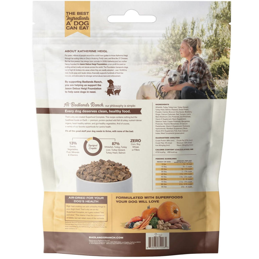 Badlands Ranch Superfood Complete Premium Air Dried Wild Fish & Turkey Dog Food