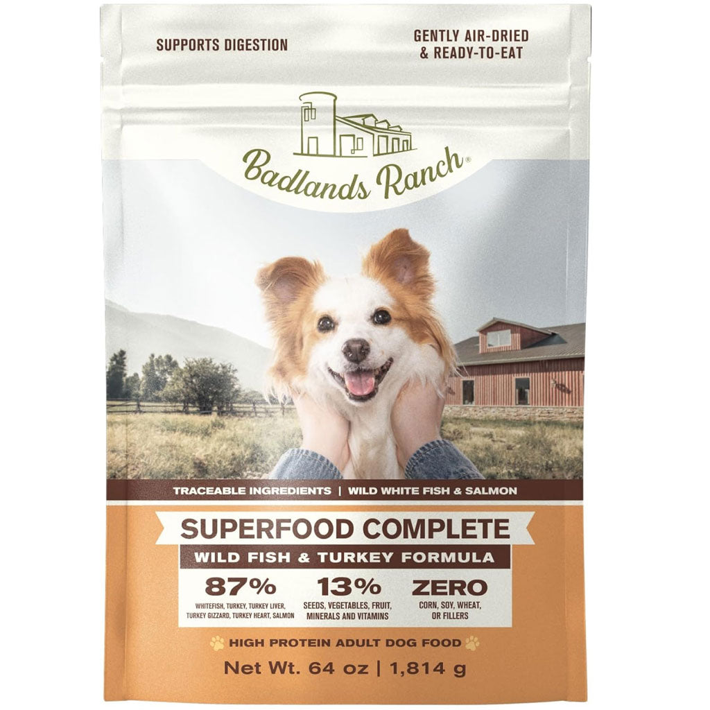 Badlands Ranch Superfood Wild Fish & Turkey Dog Food - Air Dried