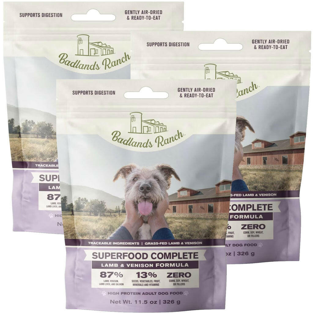 Badlands Ranch Superfood Complete Premium Air Dried Lamb & Venison Dog Food