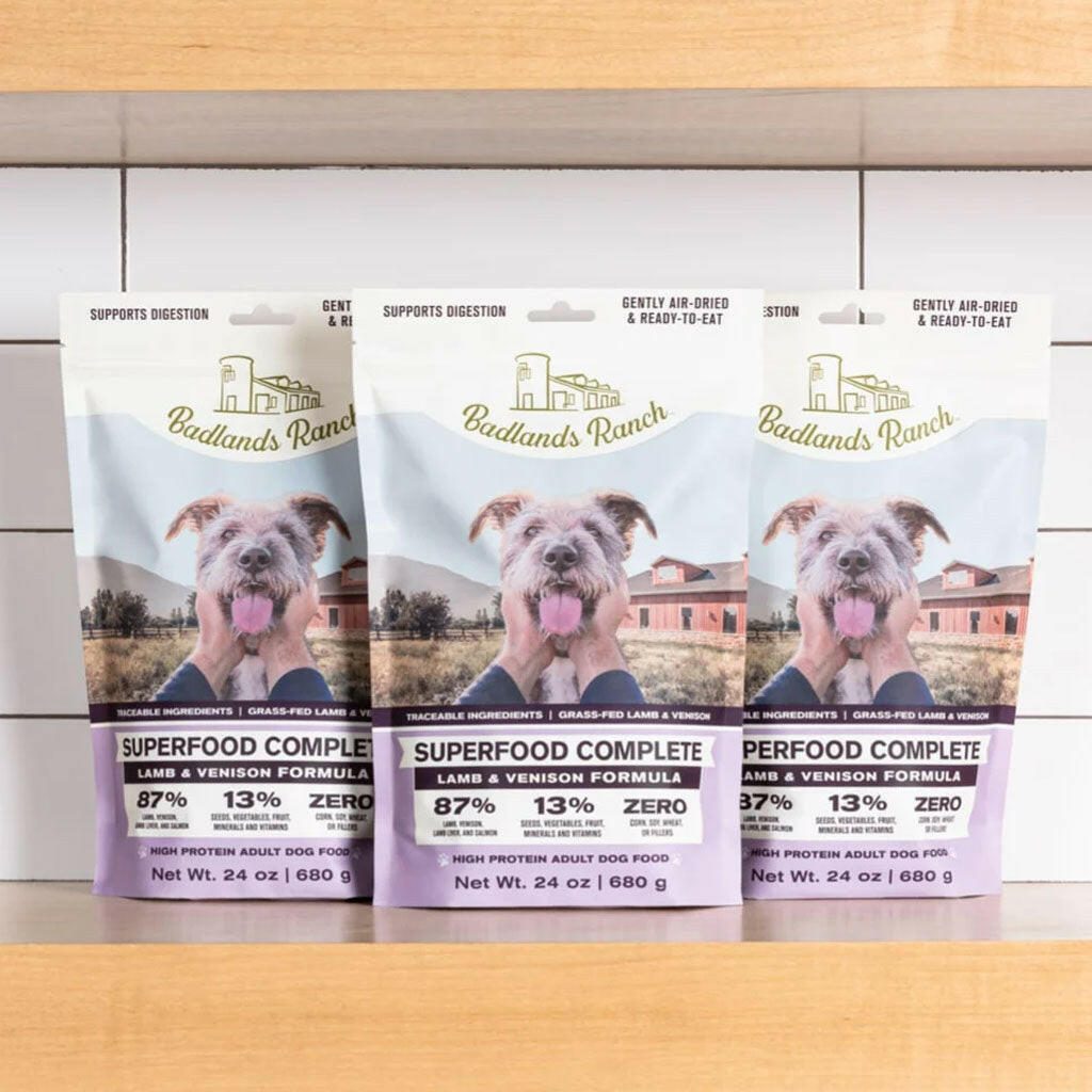 Badlands Ranch Superfood Complete Premium Air Dried Lamb & Venison Dog Food