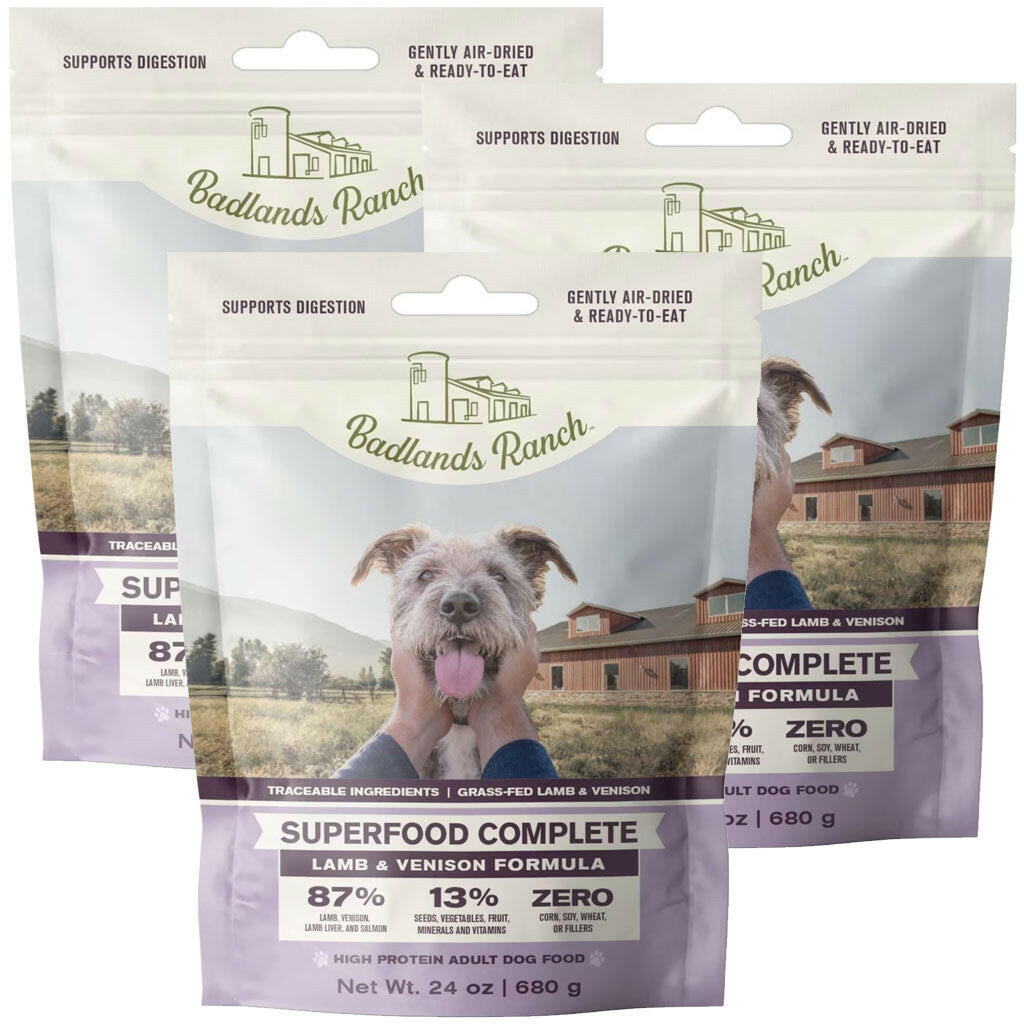 Badlands Ranch Superfood Complete Premium Air Dried Lamb & Venison Dog Food