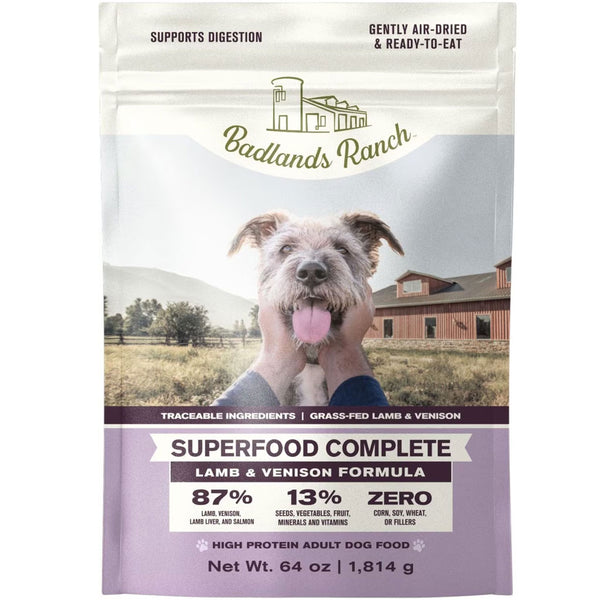 Badlands Ranch Superfood Complete Premium Air Dried Lamb & Venison Dog Food