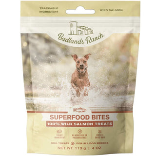 Badlands Ranch Superfood Bites Air Dried Premium Wild Salmon Treats for Dogs